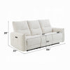 Lali Power Motion Recliner Sofa with USB Port | 3 Seater | Cream Chenille