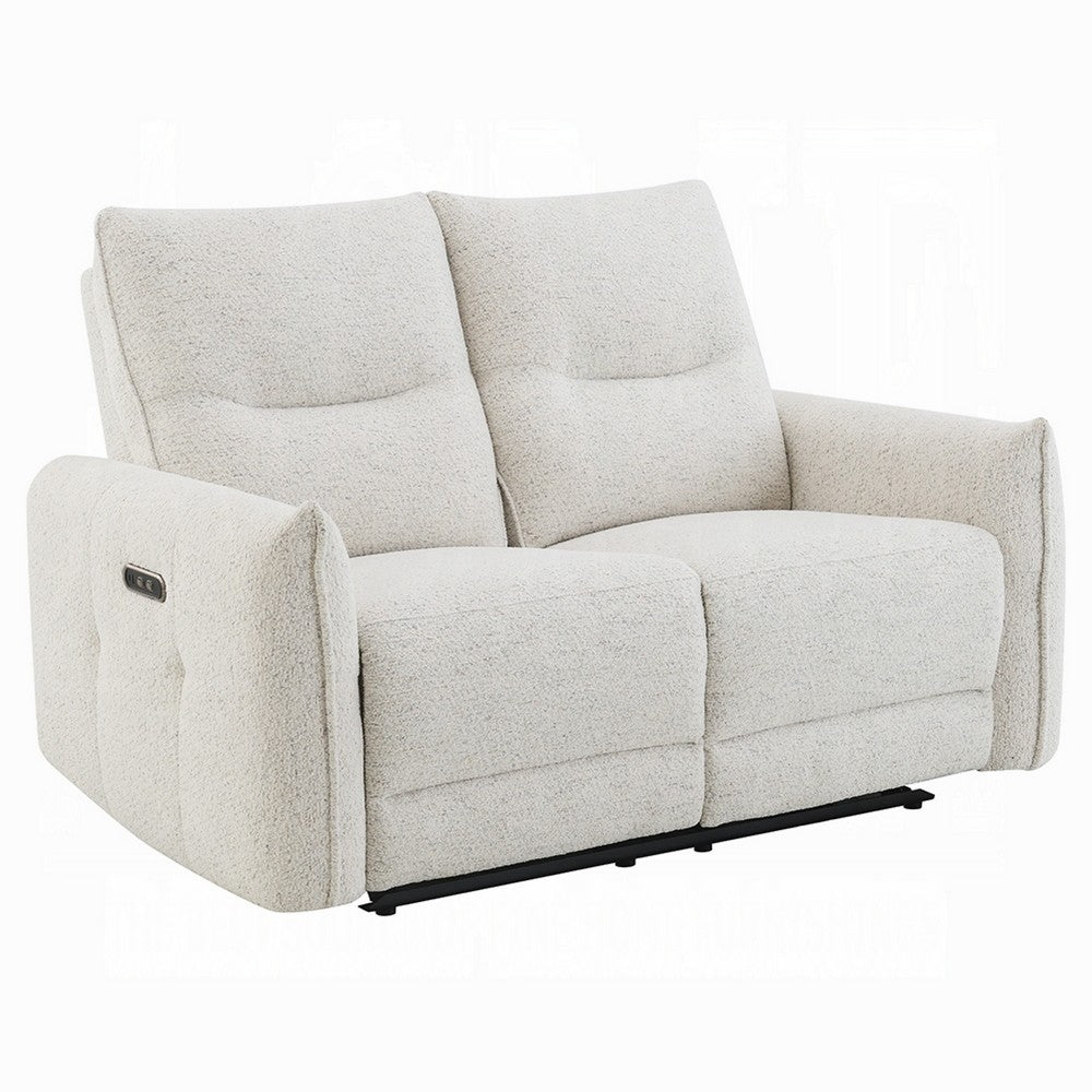 Lali Power Motion Recliner Loveseat | USB | Zero Gravity | Cream Chenille