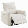 Lali Zero Gravity Power Motion Recliner Chair | USB Port | Cream Chenille