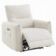 Lali Zero Gravity Power Motion Recliner Chair | USB Port | Cream Chenille