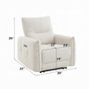 Lali Zero Gravity Power Motion Recliner Chair | USB Port | Cream Chenille