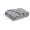 Tela Throw Blanket Set of 3 | Machine Knitted | Textured Gray Polyester