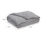 Tela Throw Blanket Set of 3 | Machine Knitted | Textured Gray Polyester