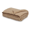 Tela Throw Blanket Set of 3 | Machine Knitted | Textured Gold Polyester
