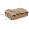 Tela Throw Blanket Set of 3 | Machine Knitted | Textured Gold Polyester