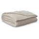 Tela Throw Blanket Set of 3 | Machine Knitted | Textured Beige Polyester