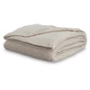 Tela Throw Blanket Set of 3 | Machine Knitted | Textured Beige Polyester