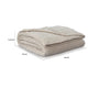 Tela Throw Blanket Set of 3 | Machine Knitted | Textured Beige Polyester