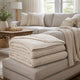 Tela Throw Blanket Set of 3 | Machine Knitted | Textured Beige Polyester