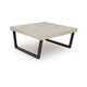 Wery 2pc Cocktail Table & Side End Table Set | Light Gray Top | Brown