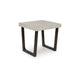 Wery 2pc Cocktail Table & Side End Table Set | Light Gray Top | Brown