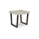 Wery 2pc Cocktail Table & Side End Table Set | Light Gray Top | Brown
