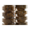Erya Candle Holder Set of 2 | Tan Brown Marble Finished Stacked Design