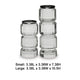 Meru Candle Holder Set of 2 | Crystal & Silver Glass Stacked Pillar