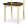 Anville Dining Side Chair Set of 2 | Cream Ladder Back | Brown Seat