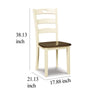 Anville Dining Side Chair Set of 2 | Cream Ladder Back | Brown Seat