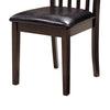 Hais Dining Chair Set of 2 | Dark Brown Leather Match Seat | Rake Back