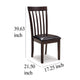 Hais Dining Chair Set of 2 | Dark Brown Leather Match Seat | Rake Back