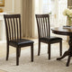 Hais Dining Chair Set of 2 | Dark Brown Leather Match Seat | Rake Back