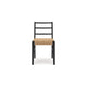 Wrenn Dining Side Chair Set of 2 | Faux Rattan Woven Seat | Black Wood