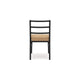 Wrenn Dining Side Chair Set of 2 | Faux Rattan Woven Seat | Black Wood