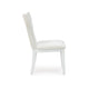 Canaal Dining Side Chair Set of 2 | White Padded Seat & Cutout Back
