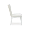 Canaal Dining Side Chair Set of 2 | White Padded Seat & Cutout Back