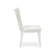 Canaal Dining Side Chair Set of 2 | White Padded Seat & Cutout Back