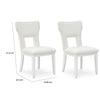 Canaal Dining Side Chair Set of 2 | White Padded Seat & Cutout Back