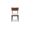 Dela Dining Side Chair Set of 2 | Light Gray Cushion | Brown Panel Back