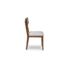 Dela Dining Side Chair Set of 2 | Light Gray Cushion | Brown Panel Back