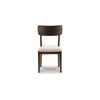 Maly Dining Side Chair Set of 2 | Light Gray Cushion | Black Panel Back