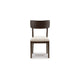 Maly Dining Side Chair Set of 2 | Light Gray Cushion | Black Panel Back