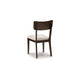 Maly Dining Side Chair Set of 2 | Light Gray Cushion | Black Panel Back