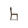 Maly Dining Side Chair Set of 2 | Light Gray Cushion | Black Panel Back