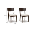 Maly Dining Side Chair Set of 2 | Light Gray Cushion | Black Panel Back