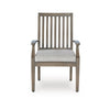 Inaya Outdoor Armchair Set of 2 | Gray Cushion | Brown Spindle Back Frame
