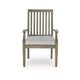 Inaya Outdoor Armchair Set of 2 | Gray Cushion | Brown Spindle Back Frame