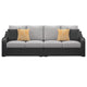 Tira 2pc Outdoor 4 Seater Modular Sofa | 4 Pillows | Gray Cushions
