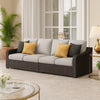 Tira 2pc Outdoor 4 Seater Modular Sofa | 4 Pillows | Gray Cushions