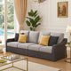 Tira 2pc Outdoor 4 Seater Modular Sofa | 4 Pillows | Gray Cushions