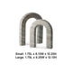 Kexa Accent Sculpture Set of 2 Horse Shoe U Shape Taupe Gray Marble Finish