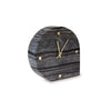 Jexy Decorative Table Clock Set of 2 | Black Gray Marble with Gold Accents