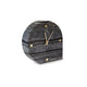 Jexy Decorative Table Clock Set of 2 | Black Gray Marble with Gold Accents