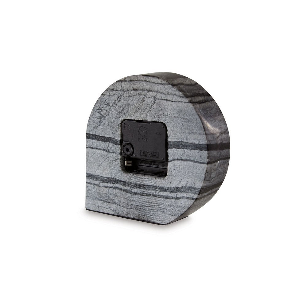 Jexy Decorative Table Clock Set of 2 | Black Gray Marble with Gold Accents