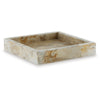 Hexy Decorative Accessory Tray Set of 2 | Light Beige Marble Finish