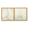 Wemo Decorative Wall Art Set of 2 | White Scenic Boat Sailing at Dawn
