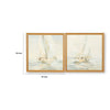 Wemo Decorative Wall Art Set of 2 | White Scenic Boat Sailing at Dawn