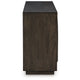 Lero Accent Sideboard Cabinet | 4 Arched Glass Doors | Dark Brown 62"
