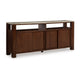 Texy Brown Accent Buffet Cabinet | 68" Taupe Marble Top | 4 Sliding Doors